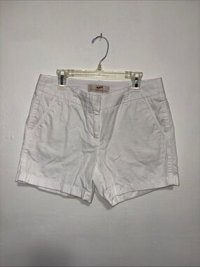 J. Crew White Women's Cotton Shorts - Casual Mid-Rise